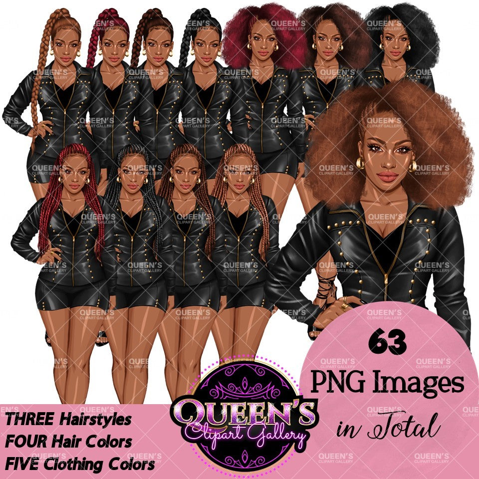 Women in leather clothes, Black girl magic, African American woman, Girl boss, Lady boss, Woman clipart png, Fashion girl clipart, Fashion illustration clipart, Curvy girl clipart