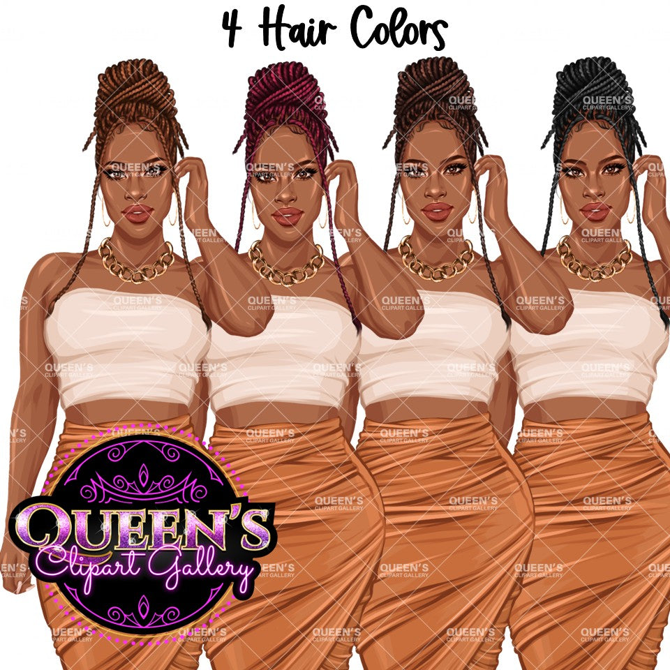 Afro woman in skirt, Fashion girl clipart, African American woman, Summer girl clipart, Curvy girl, Beach time, Fashion illustration, Girl boss, Black girl magic