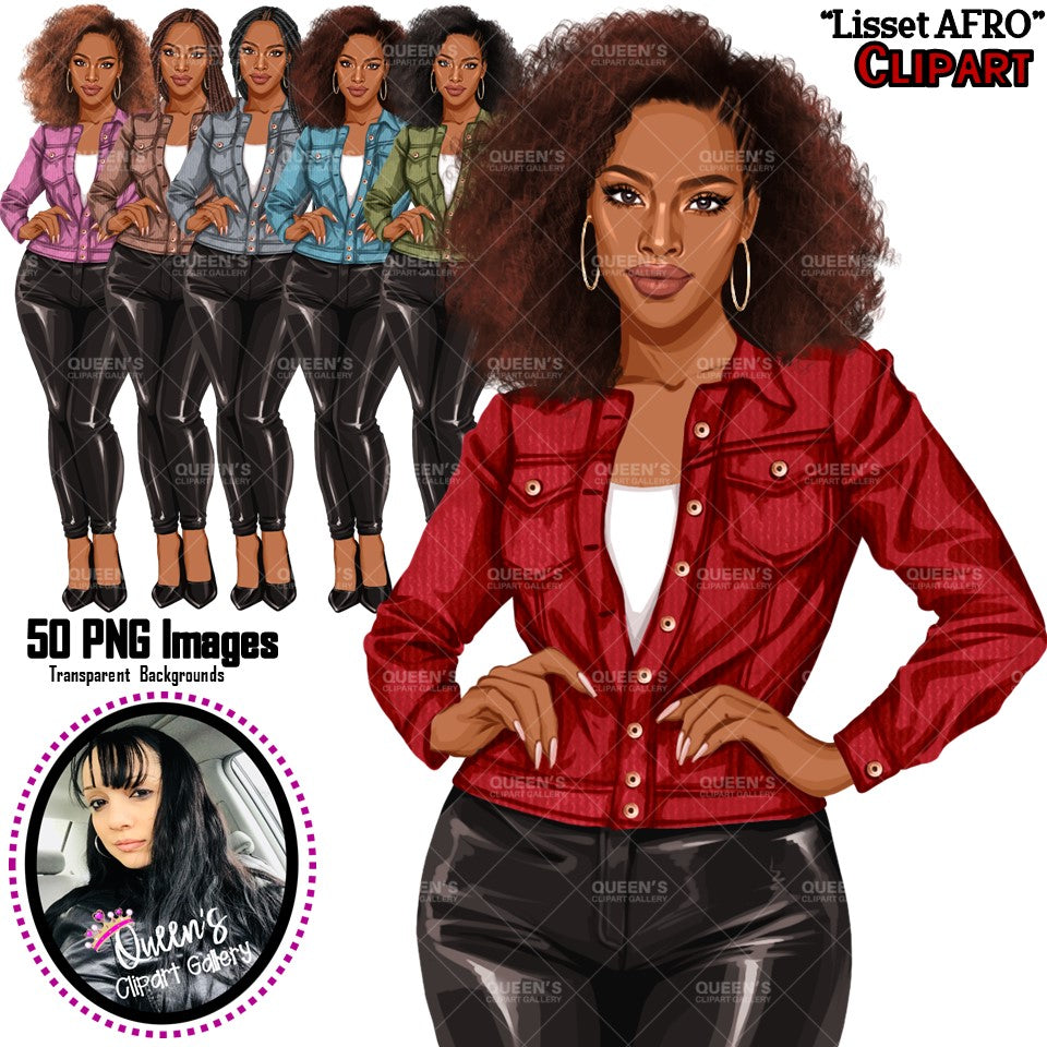 African American woman, Leather pants, Denim jeans girl, Afro girl clipart, Fashion clipart, Black woman clipart, Black girl magic, Fashion girl clipart, Girl boss clipart, Black girl png